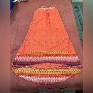 Maurices women’s large Orange crochet Patterned A-Line Skirt